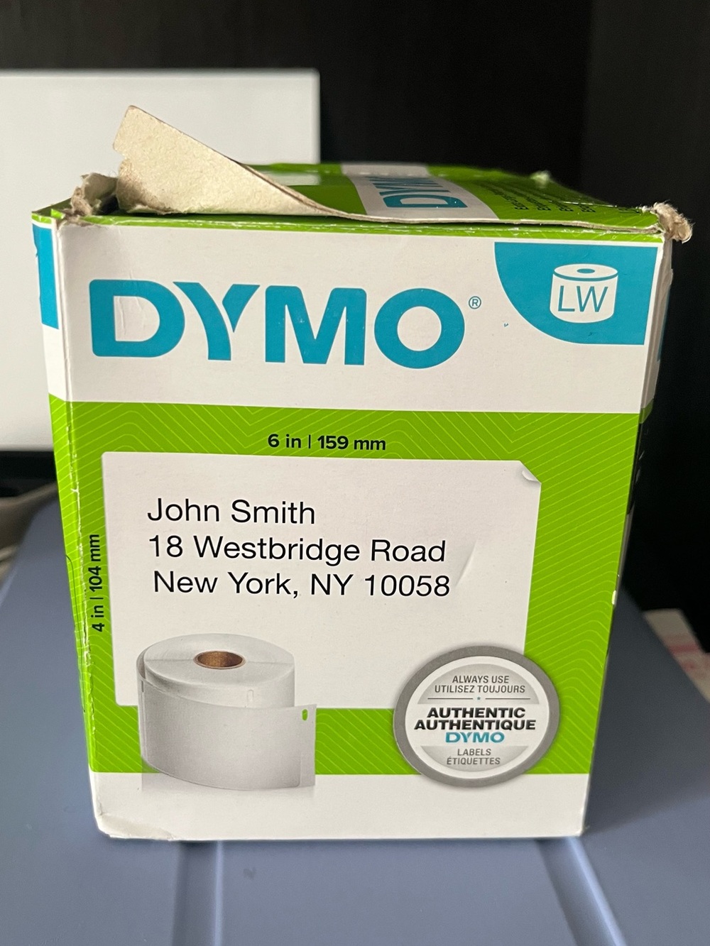 DYMO Label Roll Box in White